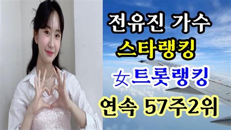 전유진가수 또다시 스타랭킹 여자트롯랭킹 독보적인 57주 연속 2위 Youtube