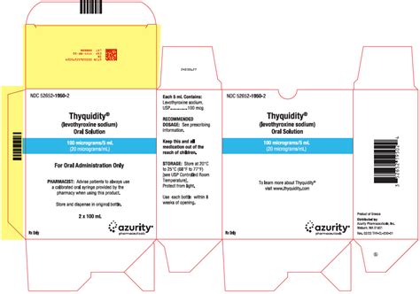 Dailymed Thyquidity Levothyroxine Sodium Solution