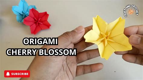 Kerajinan Tangan Origami Cherry Blossom Craft And Diy Youtube