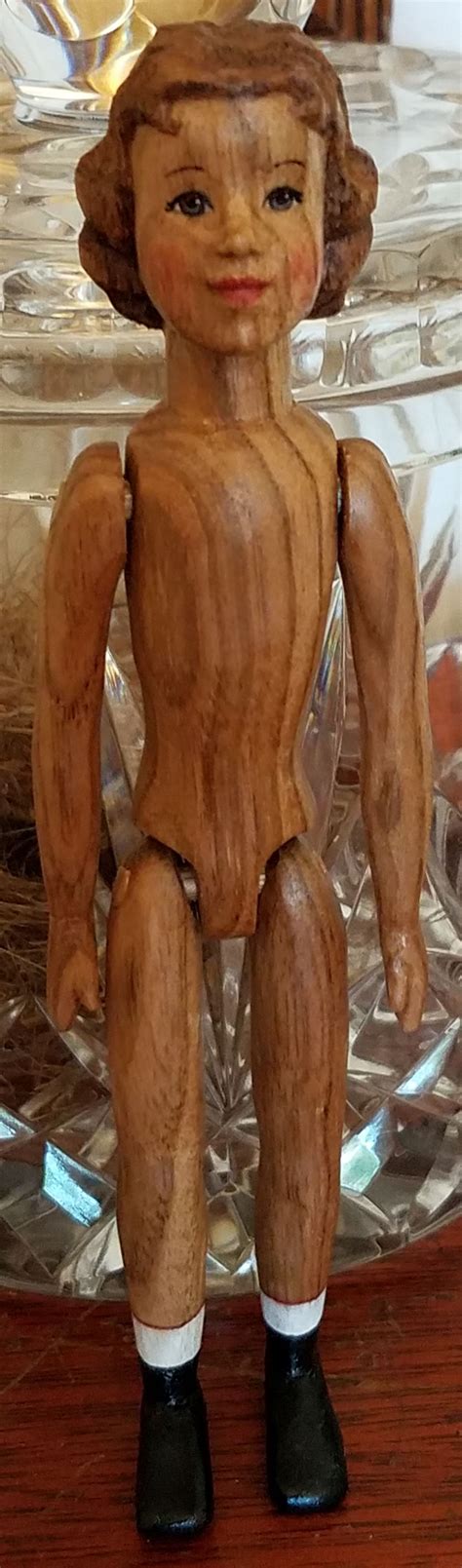 Hitty Carved Out Of Turned Butternut Blank Carving Wooden Dolls Dolls