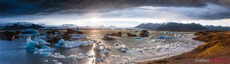 Dramatic Weather At Jokulsarlon Glacial Lake Iceland Royalty Free