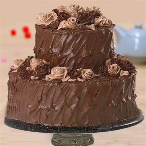 Buy Two Tier Chocolate Cream Cake Online Order Now