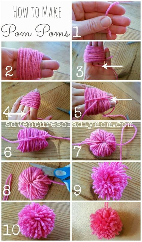 How To Make Yarn Pom Poms How To Make A Pom Pom Yarn Crafts Crafts