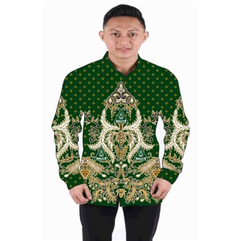 Jual BSWART Ansor Seragam NU Kemeja Ansor Baju Batik Ansor Batik Banser