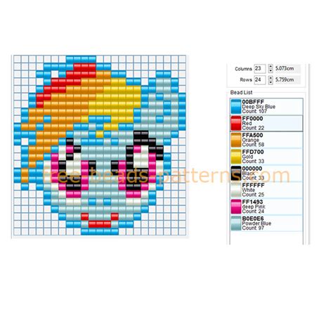 Rainbow Dash From My Little Pony Perler Beads Hama Beads Pattern