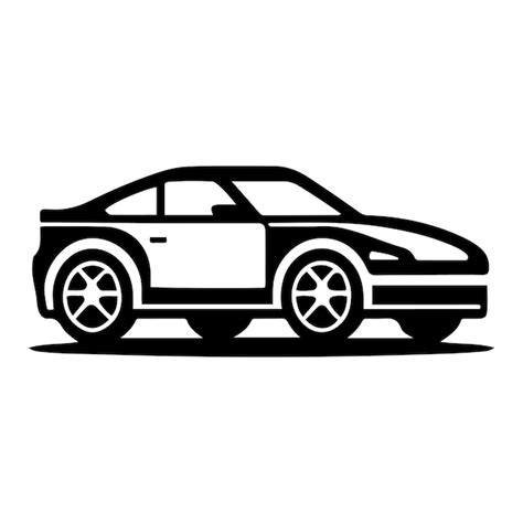 Premium Vector | Car icon symbol vector logo black outline isolated on ...