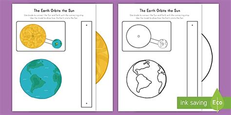 The Earth Orbits The Sun Functional Model Activity Twinkl