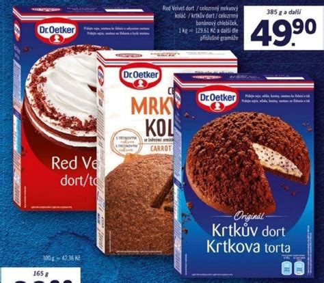 Směs na dort Red Velvet Dr Oetker v akci Lidl od 12 3 2018