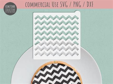 Zig Zag Pattern Svg Cut File Digital Cookie Stencil Etsy