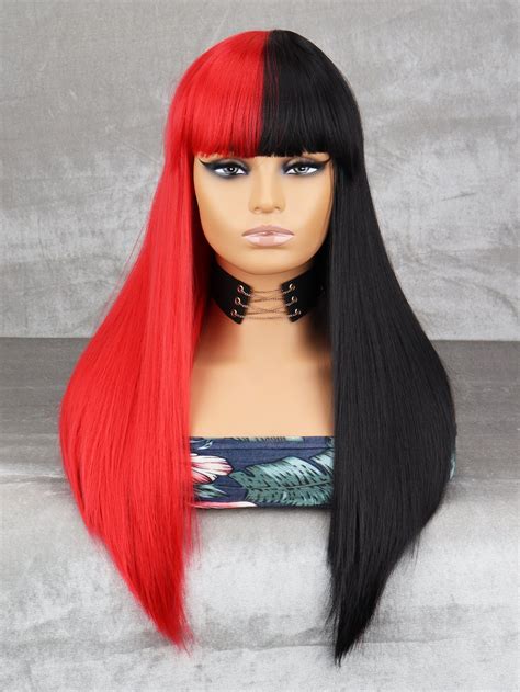 Long Straight Cosplay Synthetic Wig With Bangs Wigs With Bangs Wigs