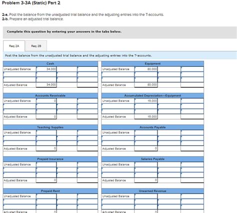Solved Problem 3 3a Static Preparing Adjusting Entries