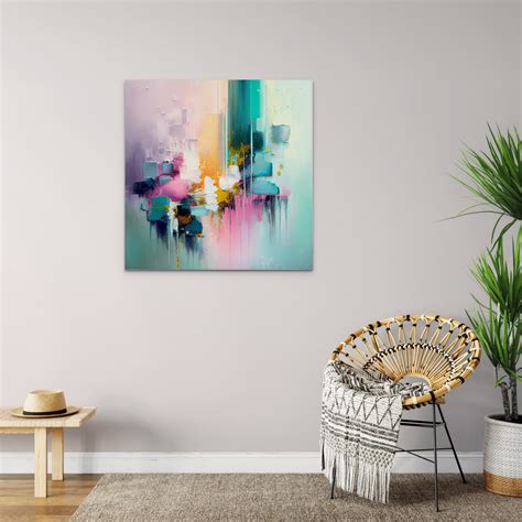 Abstract Painting Print in Pastel Shades Perfect for Home, Office & Be