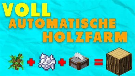 Tjc Voll Automatische Holzfarm In Minecraft Bauen Realistic Command