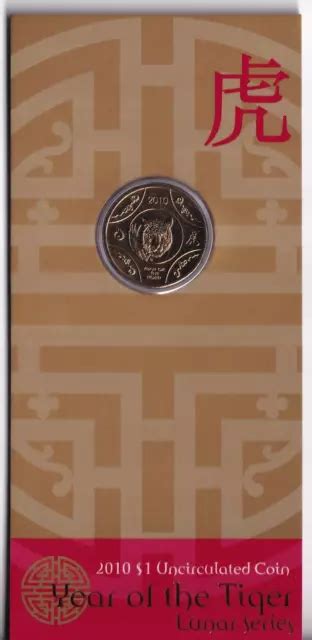 Australian Lunar Series Year Of The Tiger Coin On Card