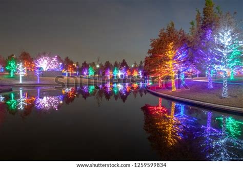 Christmas Lights Vitruvian Park Addison Texas Stock Photo 1259599834 ...