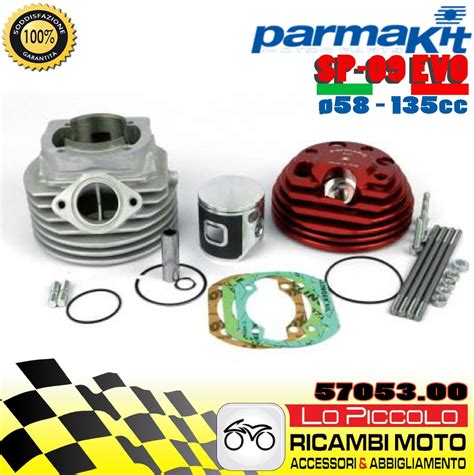 57053 00 Cylinder 135cc ø58 Running 51 Parmakit SP 09 Evo Vespa ET3