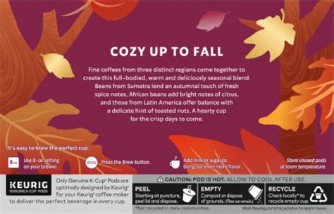 Starbucks Fall Blend K Cup Coffee Pods Ct Frys Food Stores