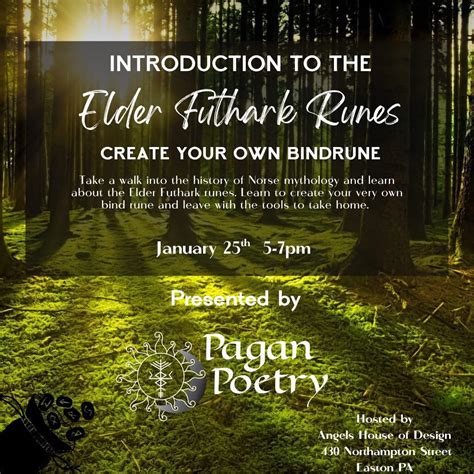 Pagan 🌎 This Sunday Easton Pa Introduction To The Elder Futhark