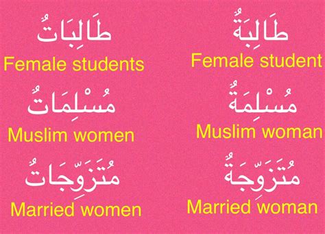 جمع مؤنث سالم Sound Feminine Plurals Learn Arabic Language Learning