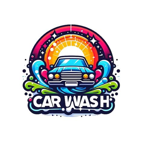 Colorful Car wash logo vector illustrations | Premium AI-generated vector