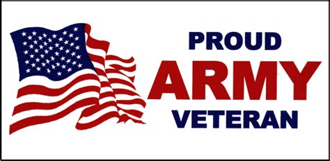 Proud Army Veteran Removable Bumper Sticker American Legion Flag And Emblem