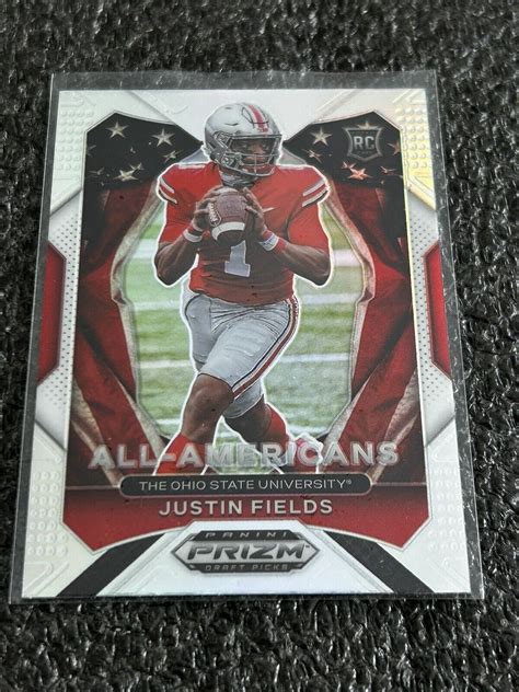 Justin Fields 2021 Prizm Draft Picks 192 All Americans Silver Price