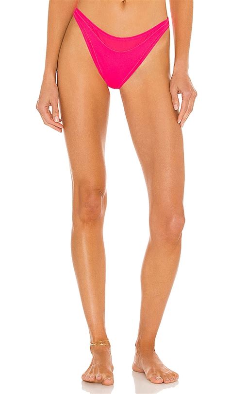 Adam Selman Sport X REVOLVE Waves Bikini Bottom In Ultra Pink In Neon