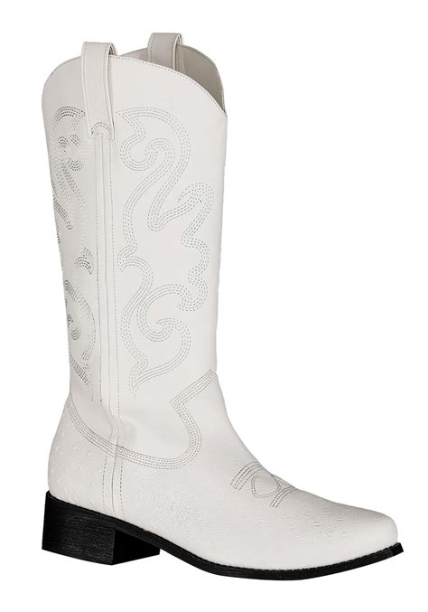 White Cowboy Boots For Men Costume Shoes For Adults