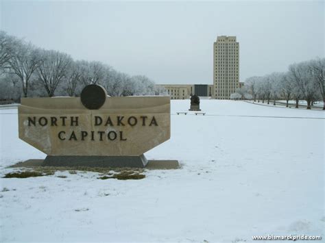 Picture of Winter At North Dakota State Capitol Grounds in Bismarck ...