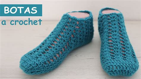 Como Tejer Botas Pantuflas A Crochet Paso A Paso Youtube