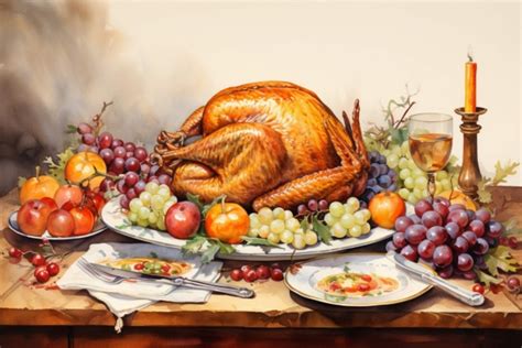 Thanksgiving Food Art Illustration Free Stock Photo - Public Domain ...