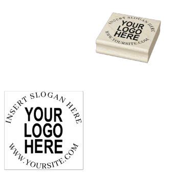 Custom Your Company Logo Rubber Stamp | Zazzle