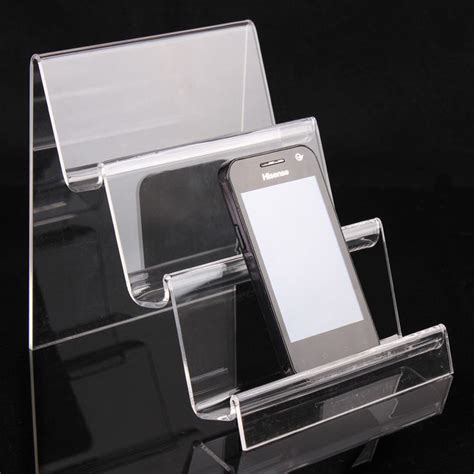 New Clear Acrylic Three Layers Phone Stand Holder Cellphone Rack Mobile