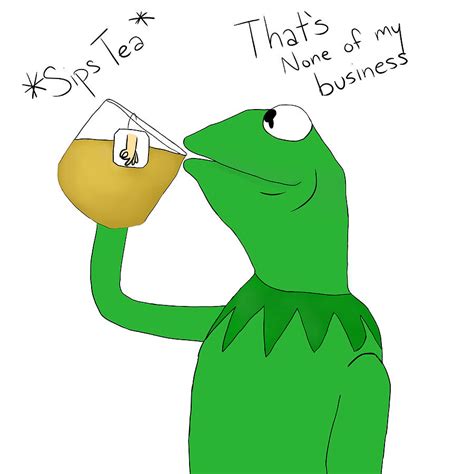 Kermit The Frog Drinking Tea Poster Tumblr Painting By Jeremy Price