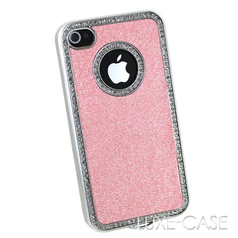 CUTE Designer Luxury PINK Glitter Sparkle Rhinestone Bling iPhone 4 Case Cover