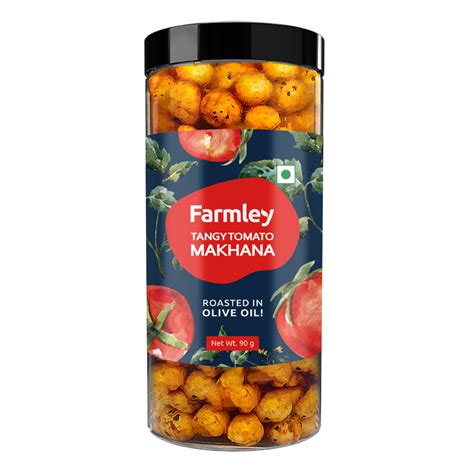 Buy Farmley Tangy Tomato Roasted And Flavored Makhana 180g Jar Online At