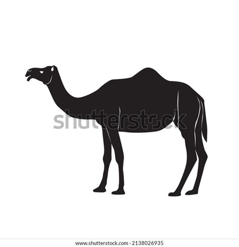 Camel Vector Black White Silhouette Design Stock Vector (Royalty Free ...