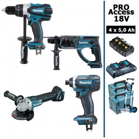 Pack Makita Pro V Ah Perceuse Ddf Meuleuse Dga