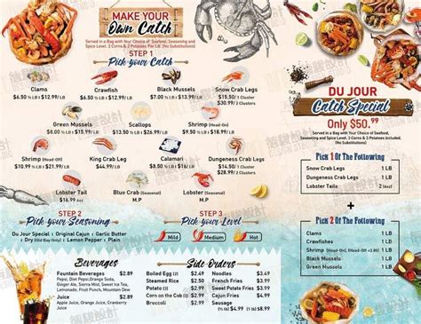 Menu Of Crab Du Jour Cajun Seafood In Greenfield WI 53220