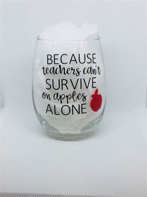 Funny Wine Glasses For Teachers Fine Crystal Wine Glasses Personalised With Any Message