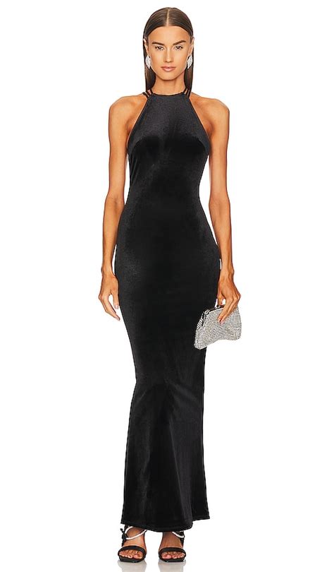 Michael Costello X Revolve Tawny Maxi Dress In Black Modesens