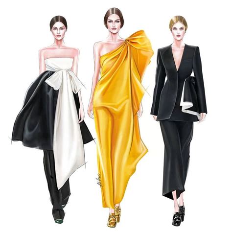 Fashion Illustration AhVeros Instagram Profile Post Carolina Herrera