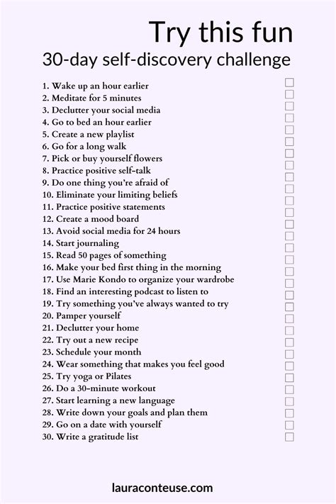 A 30 Day Self Improvement Challenge To Help You Improve Artofit