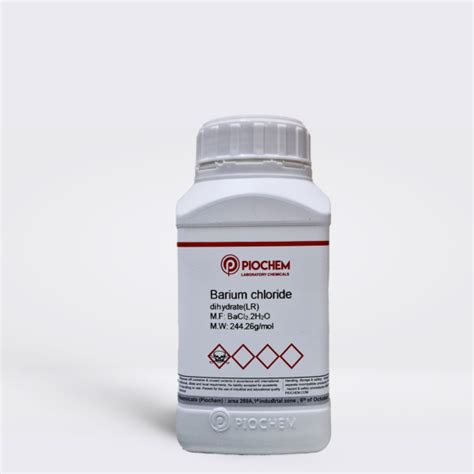 Barium chloride dihydrate AR ,500gm - Piochem store