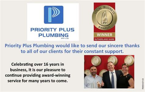 Our Awards And Recognition Priority Plus Plumbing