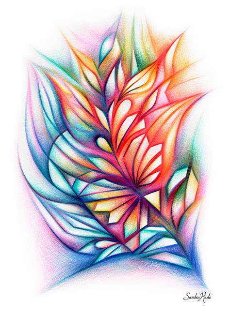 √ Colored Pencil Abstract Drawings