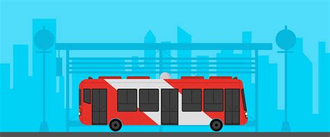 flat style transit bus behance behance