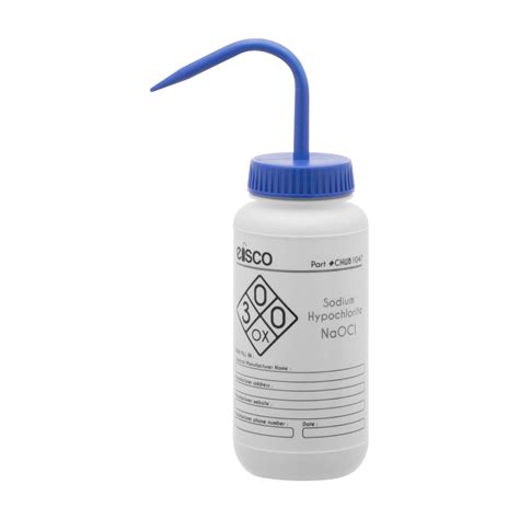 Buy EISCO Wash Bottle For Sodium Hypochloride Bleach 500ml Labeled