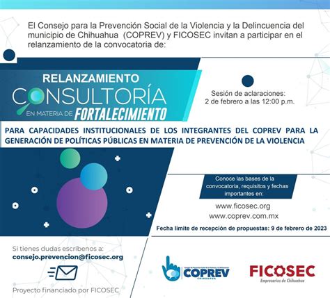 Relanzamiento De La Convocatoria Consultor Consultora Para Fortalecer