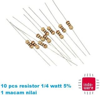 Jual R Resistor 1M 1 Mega Ohm 1 4 Watt 5 Paket 10 Pcs Inwer3444 Ayo